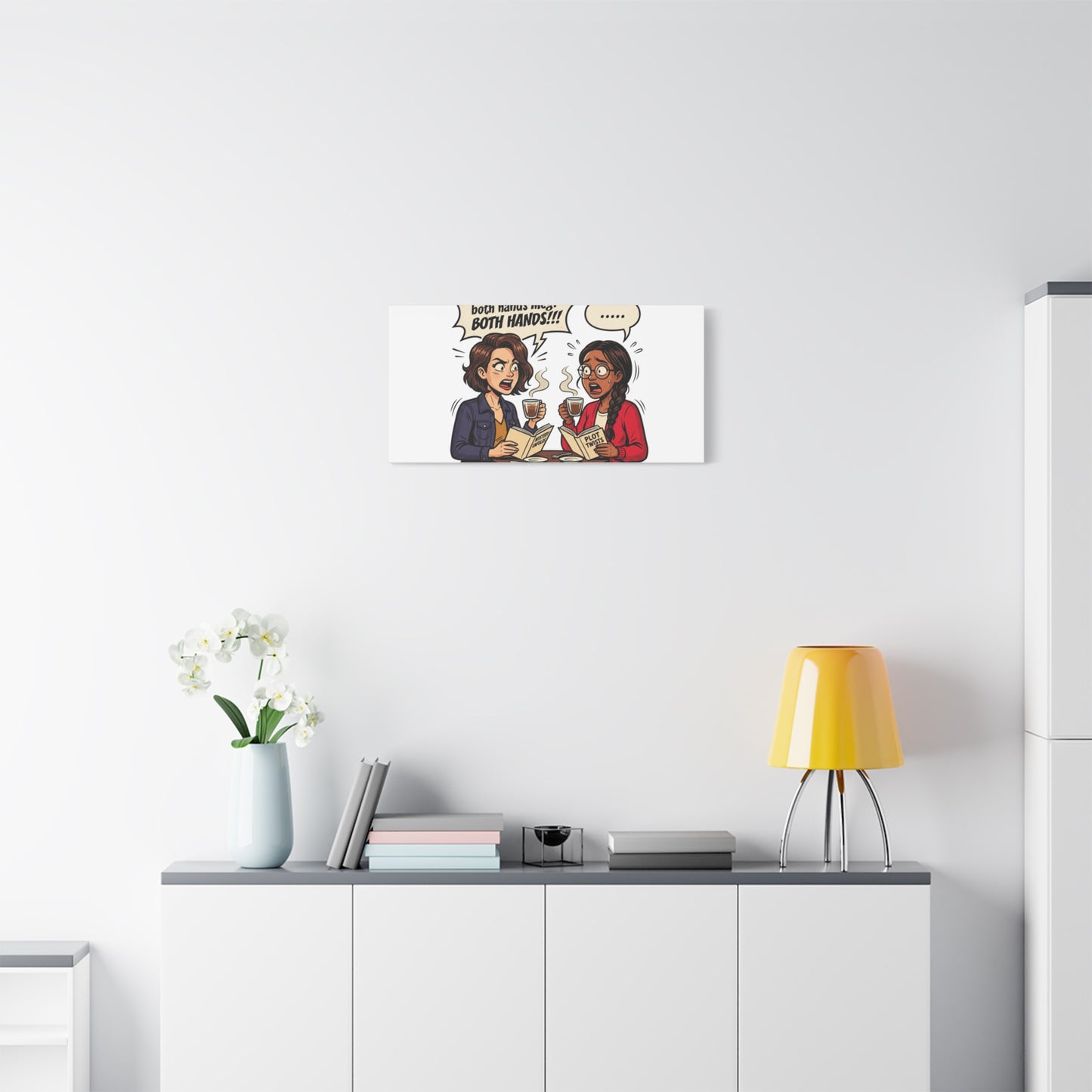 Bookish Comic Quote Canvas | Book Lover decor, Reading Room wall art