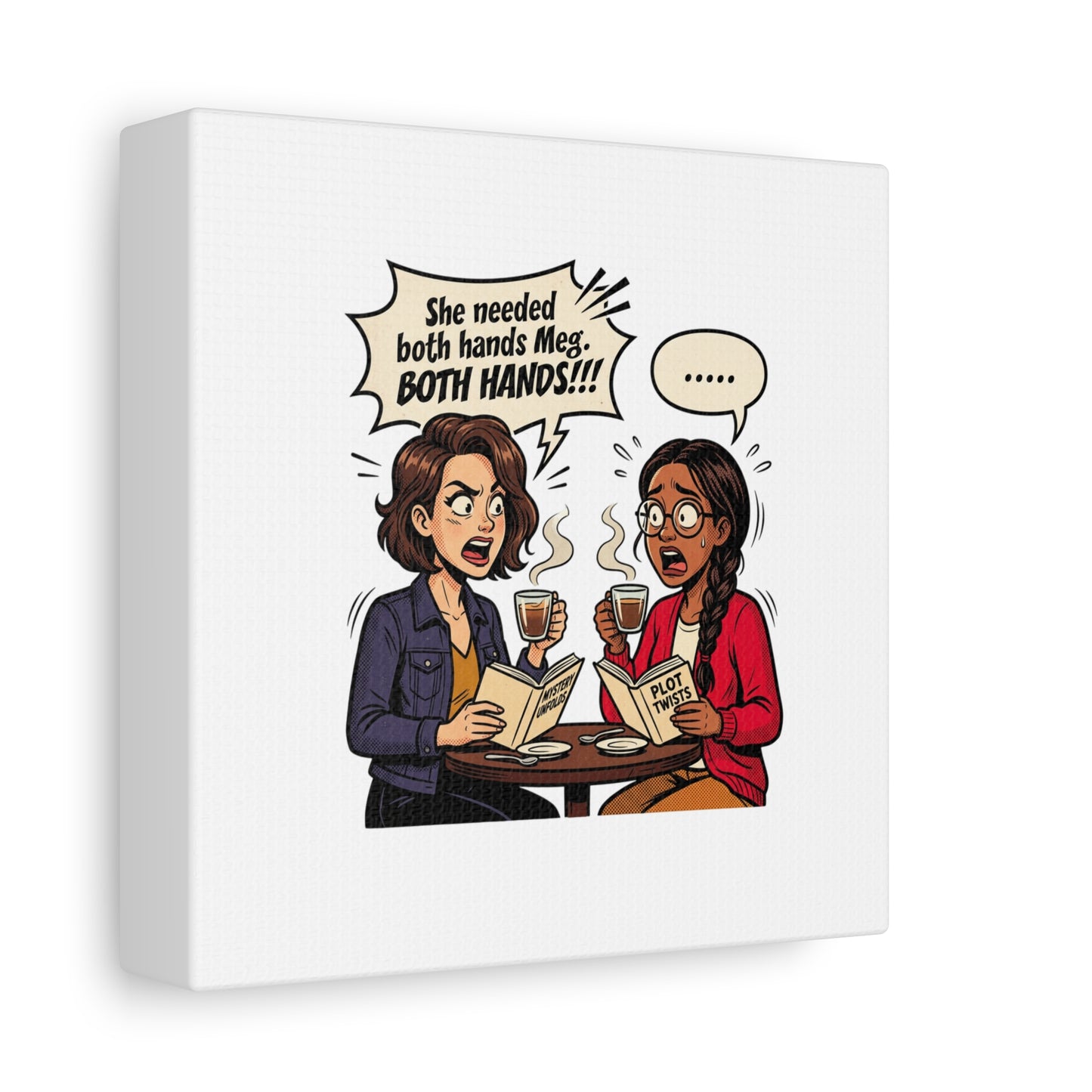 Bookish Comic Quote Canvas | Book Lover decor, Reading Room wall art