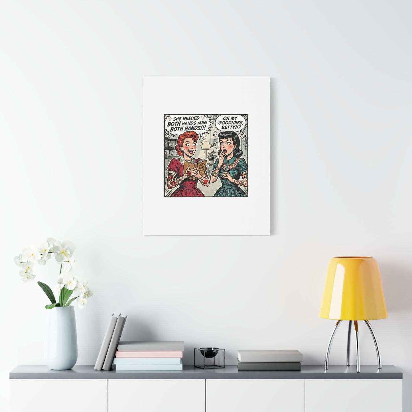 Bookish Comic Panel Matte Canvas | Book Lover, Reading Decor