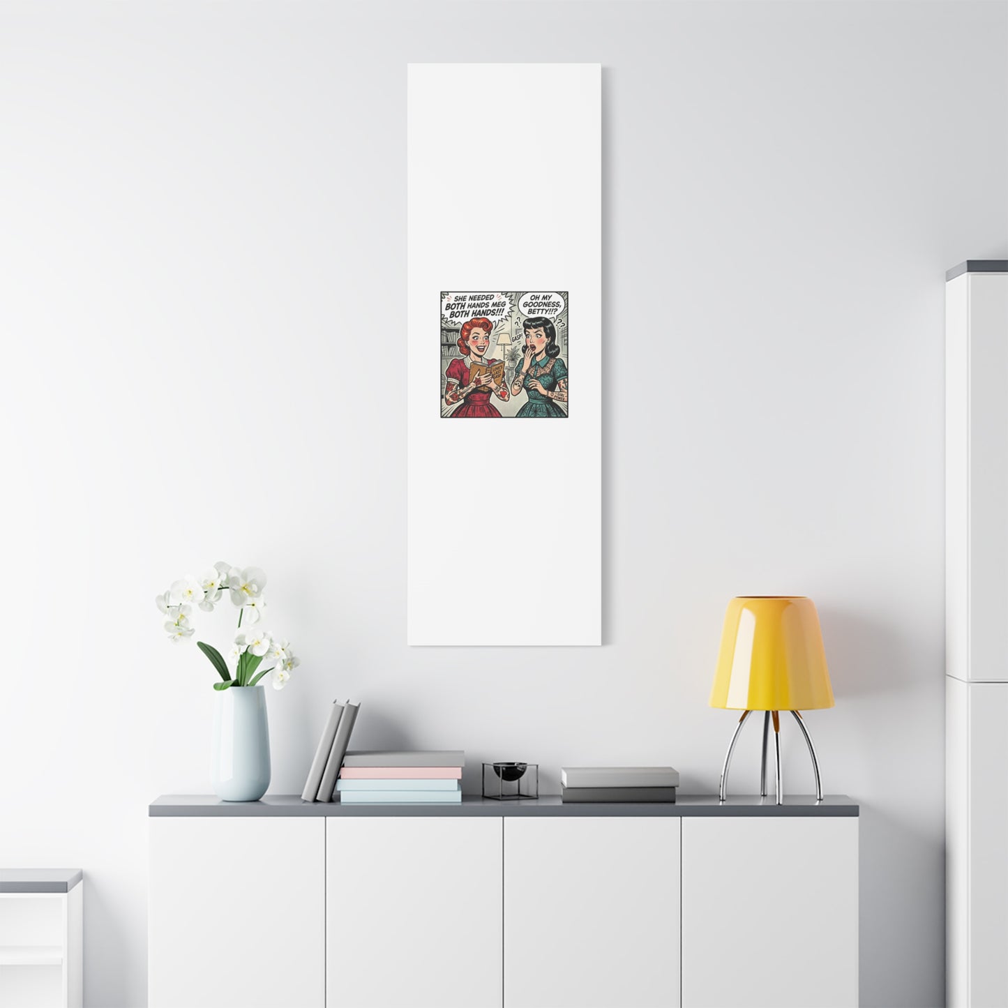 Bookish Comic Panel Matte Canvas | Book Lover, Reading Decor