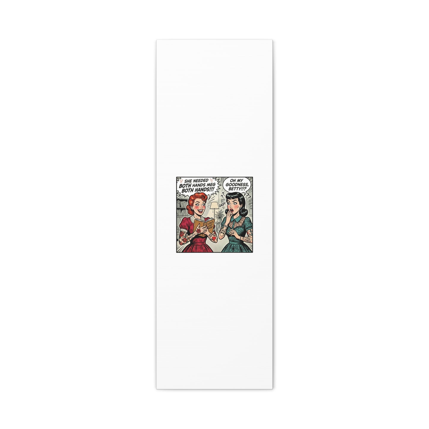 Bookish Comic Panel Matte Canvas | Book Lover, Reading Decor