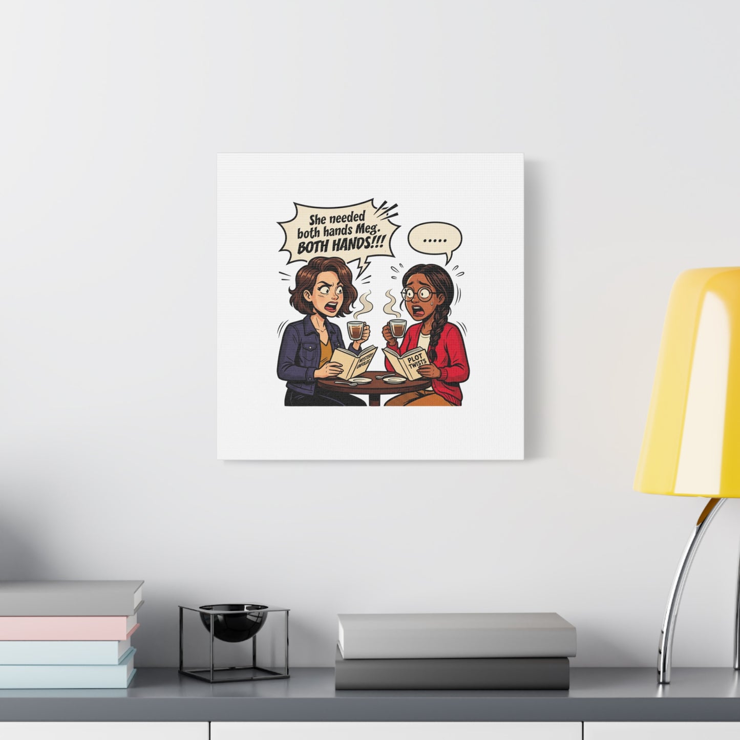 Bookish Comic Quote Canvas | Book Lover decor, Reading Room wall art