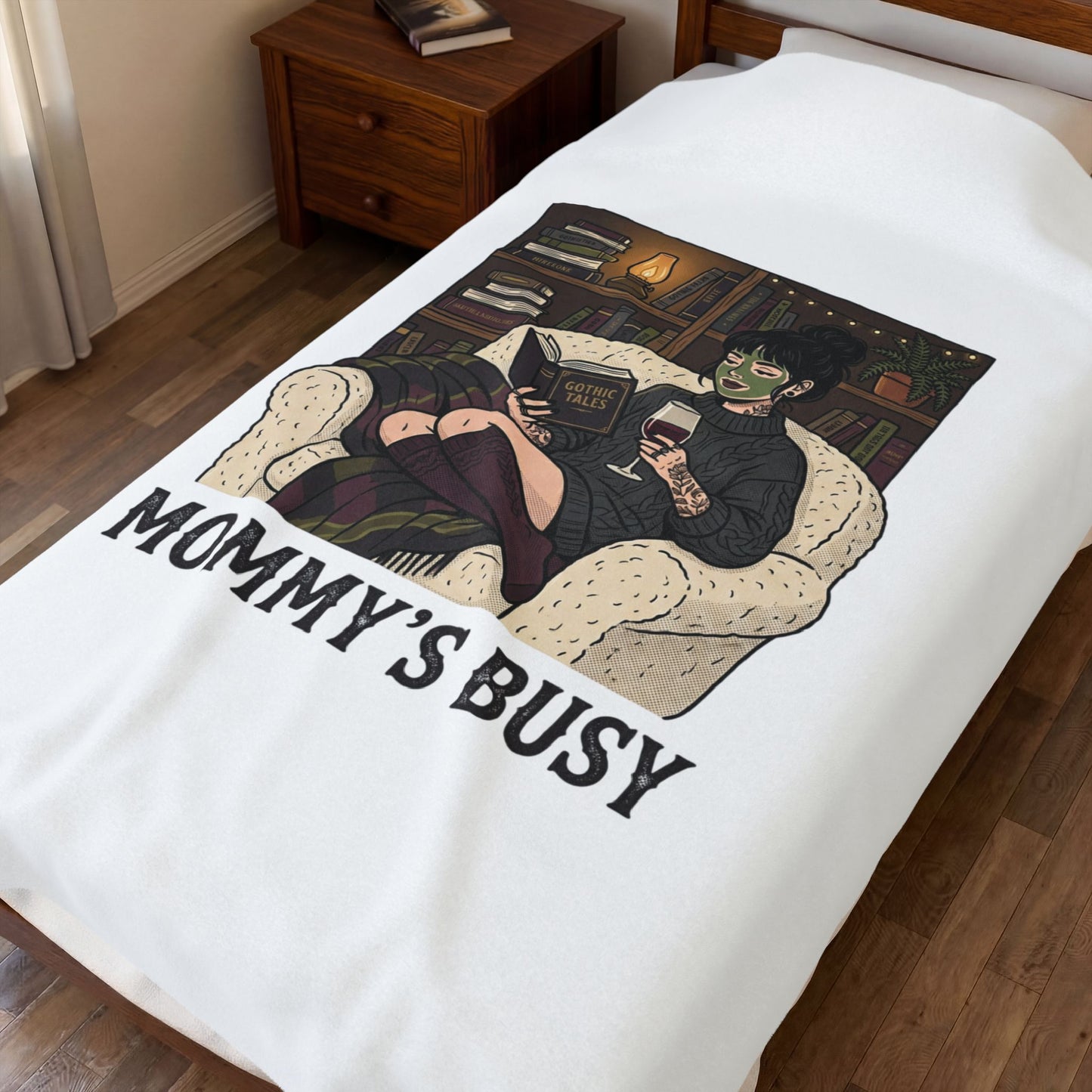 Mommy's Busy Reading Blanket | Book Lover, Cozy Reader