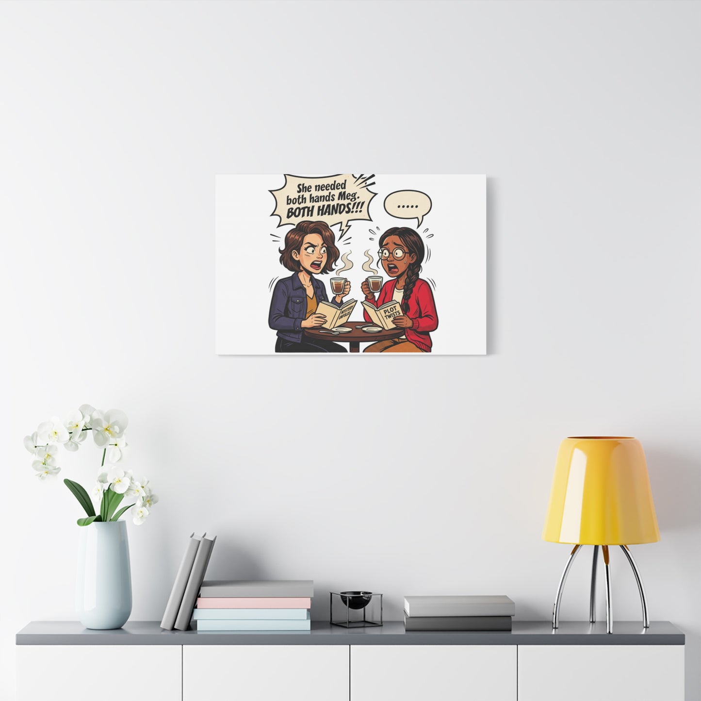 Bookish Comic Quote Canvas | Book Lover decor, Reading Room wall art