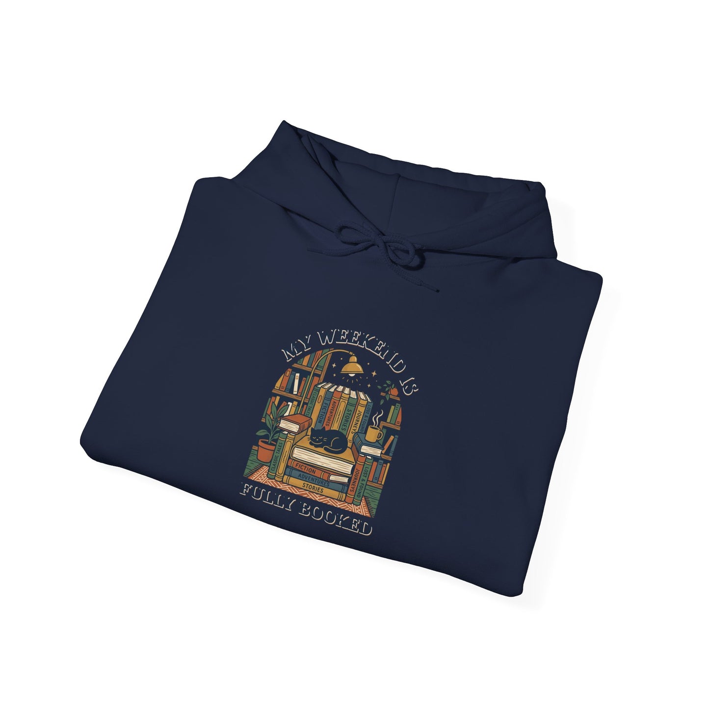 Fully Booked Illustration Hoodie | Book Lover, Reading Shirt, Dark Academia