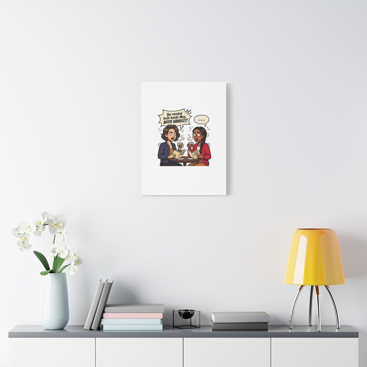 Bookish Comic Quote Canvas | Book Lover decor, Reading Room wall art