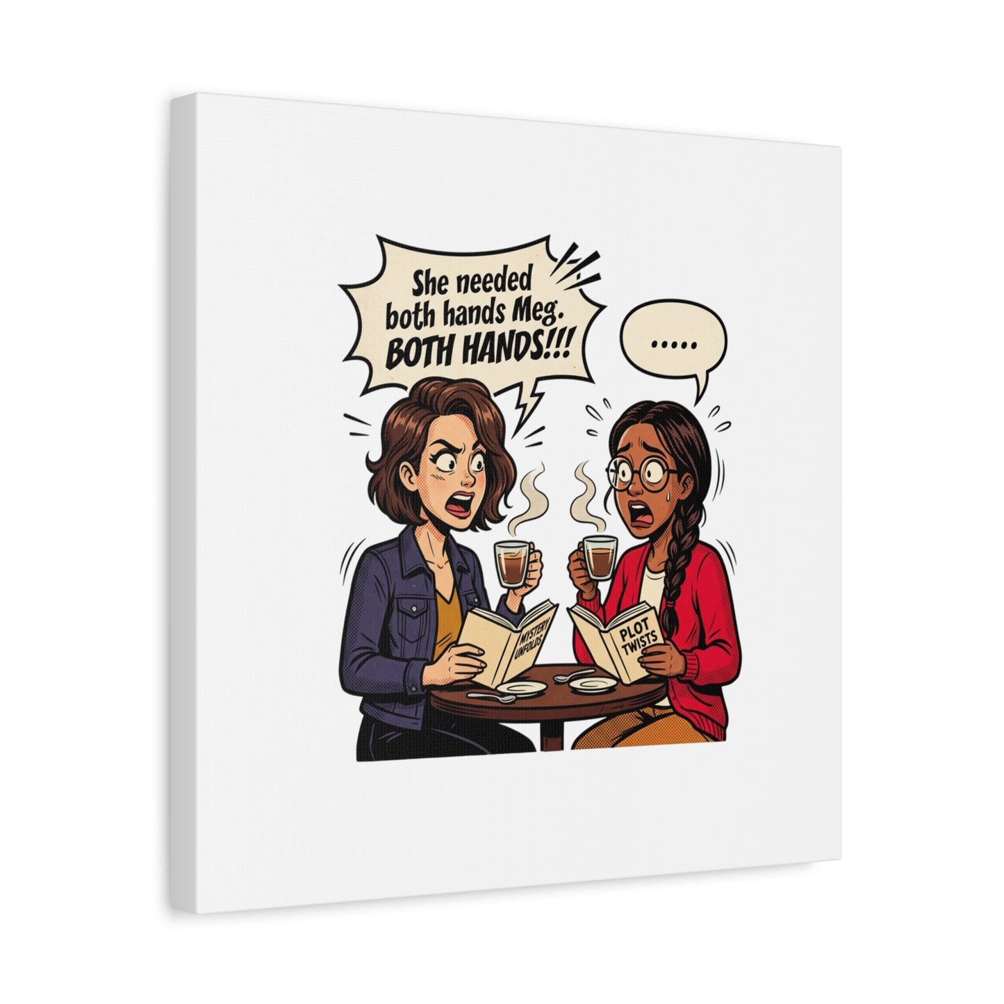 Bookish Comic Quote Canvas | Book Lover decor, Reading Room wall art