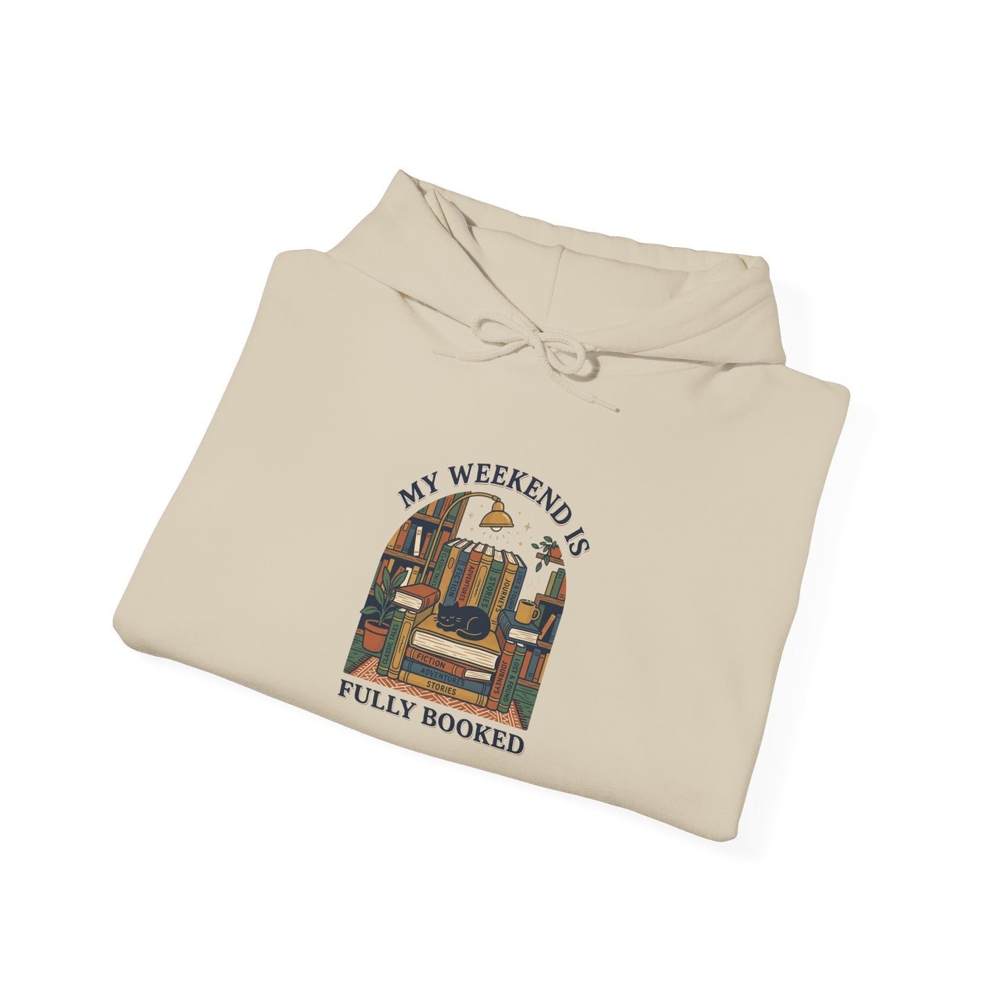 Fully Booked Illustration Hoodie | Book Lover, Reading Shirt, Dark Academia