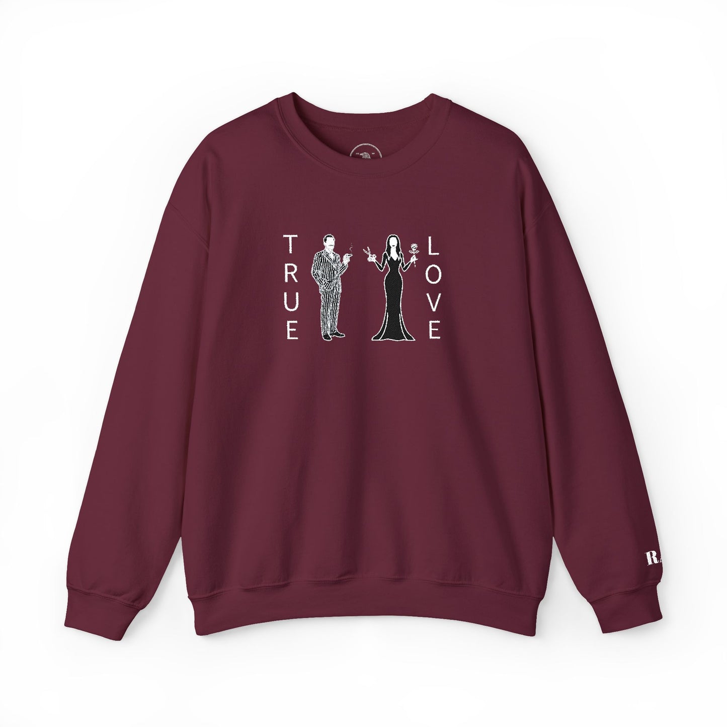 True Love morticia & Gomez Crewneck Sweatshirt