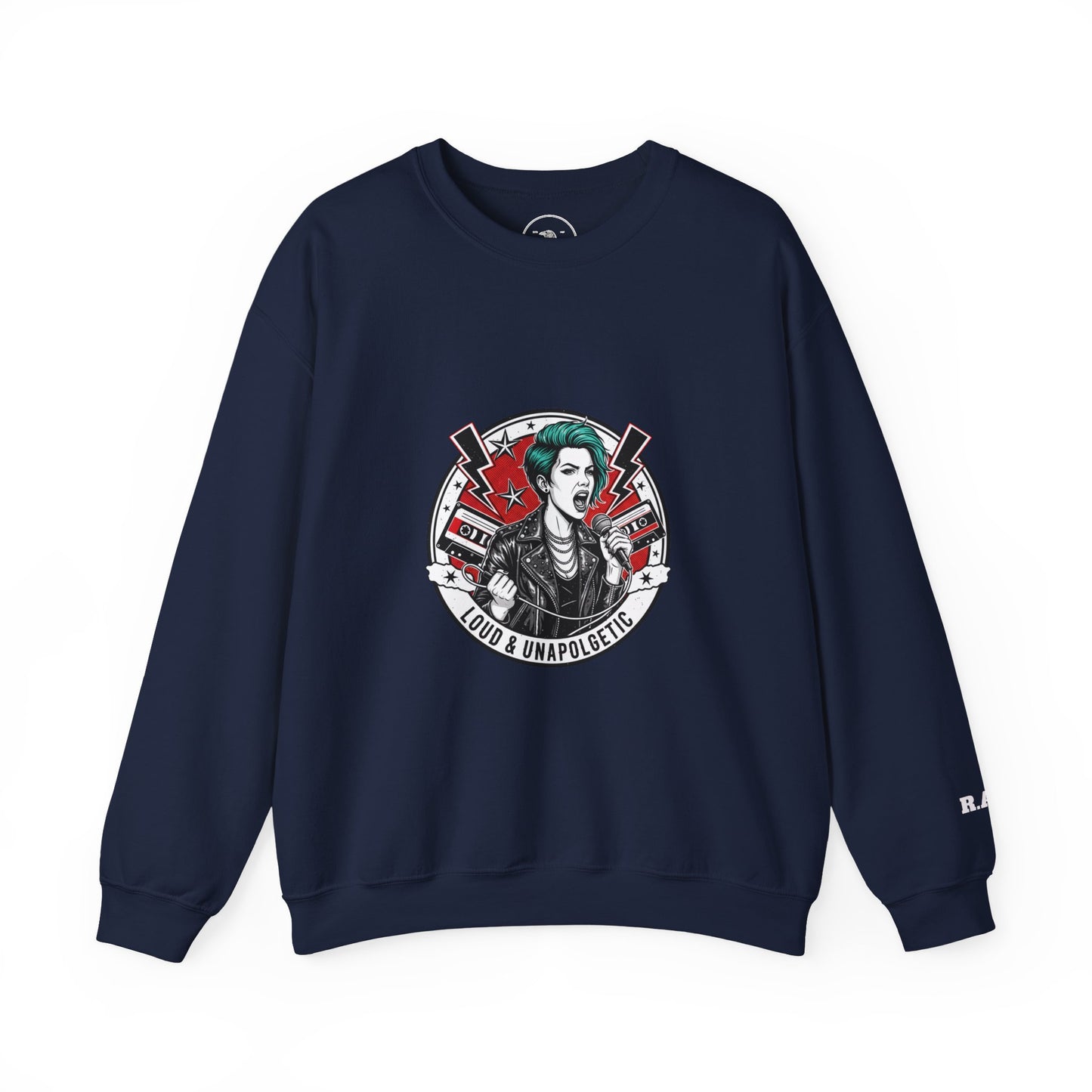 Feminist, Loud & Unapologetic, Grunge Graphic Sweatshirt