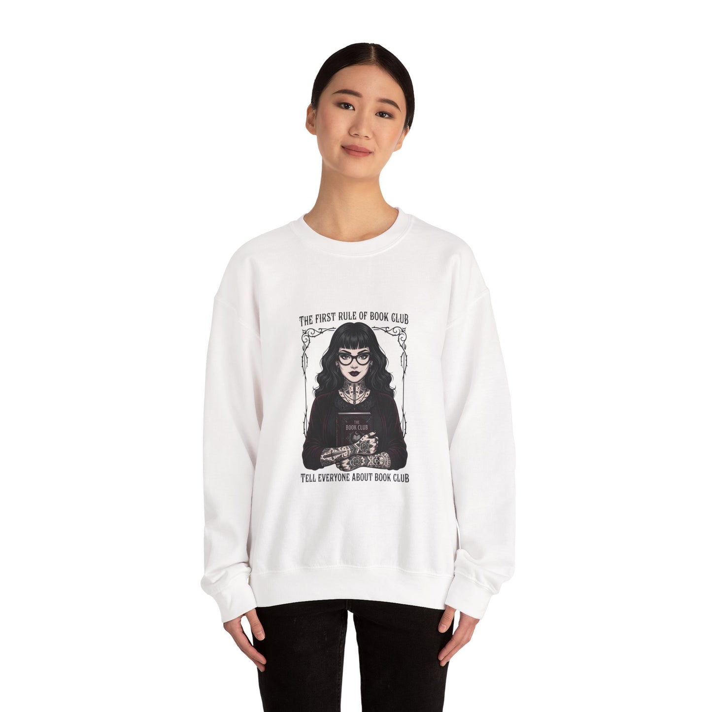 Book Club Motto Sweatshirt | Book Lover, Dark Academia Reading Crewneck