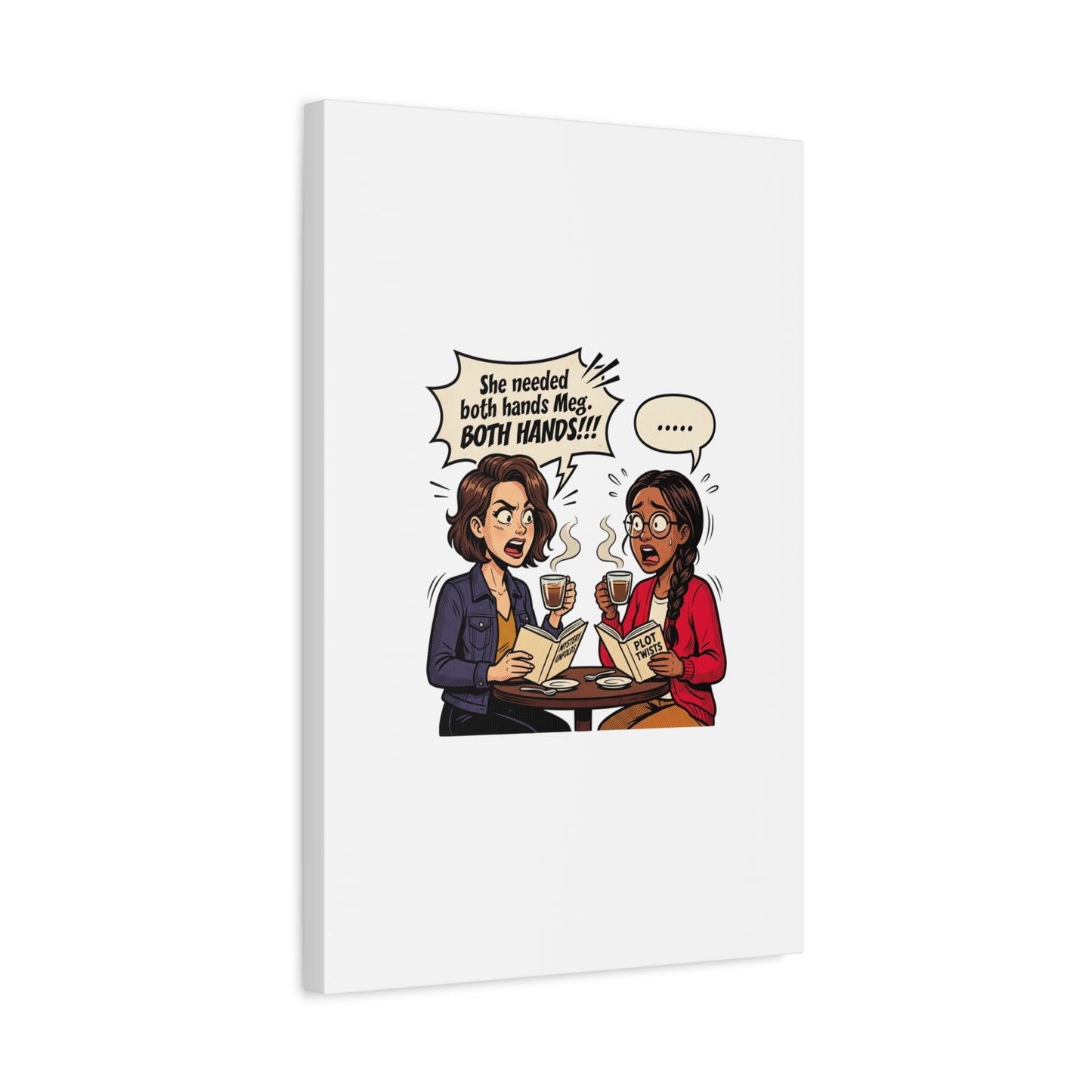 Bookish Comic Quote Canvas | Book Lover decor, Reading Room wall art