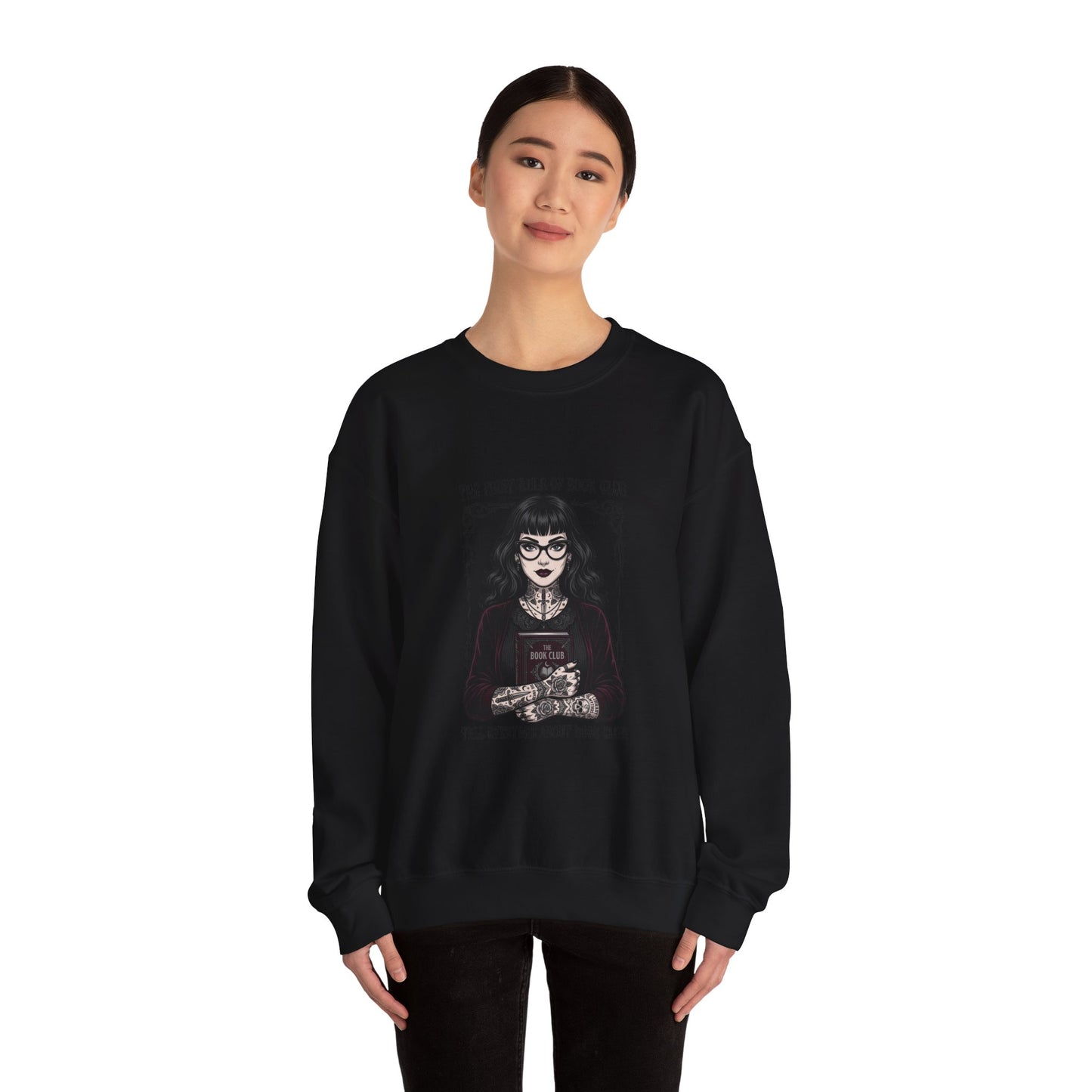 Book Club Motto Sweatshirt | Book Lover, Dark Academia Reading Crewneck