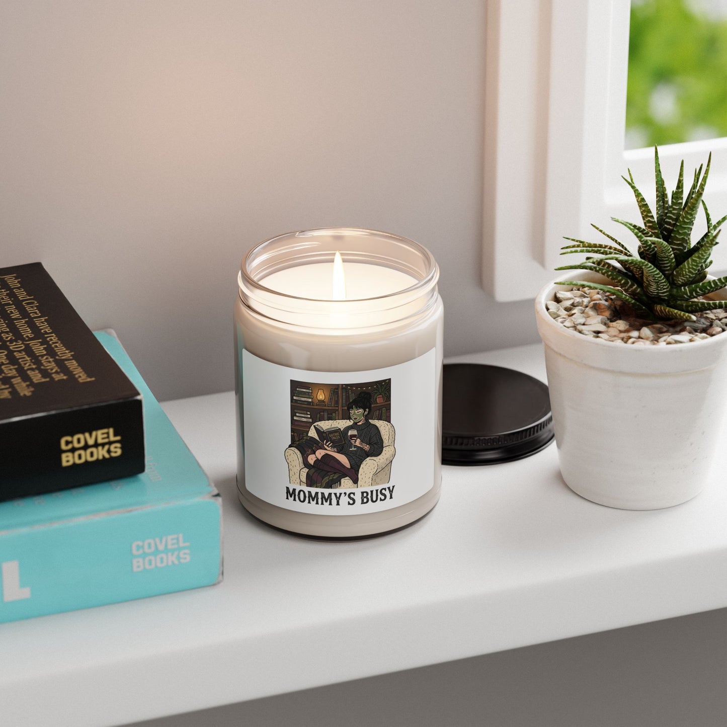 Mommy's Busy Candle, Soy Candle | Book Lover, Cozy Reader Candle
