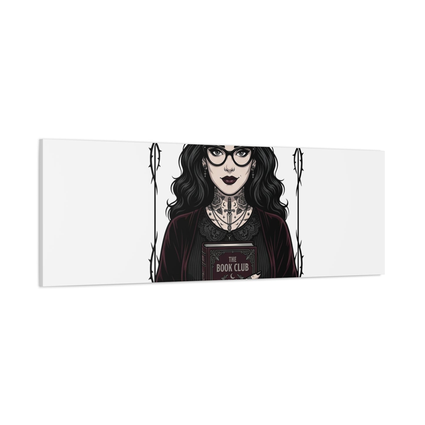 Book Club Rule Canvas | Book Lover, Dark Academia Reading Decor