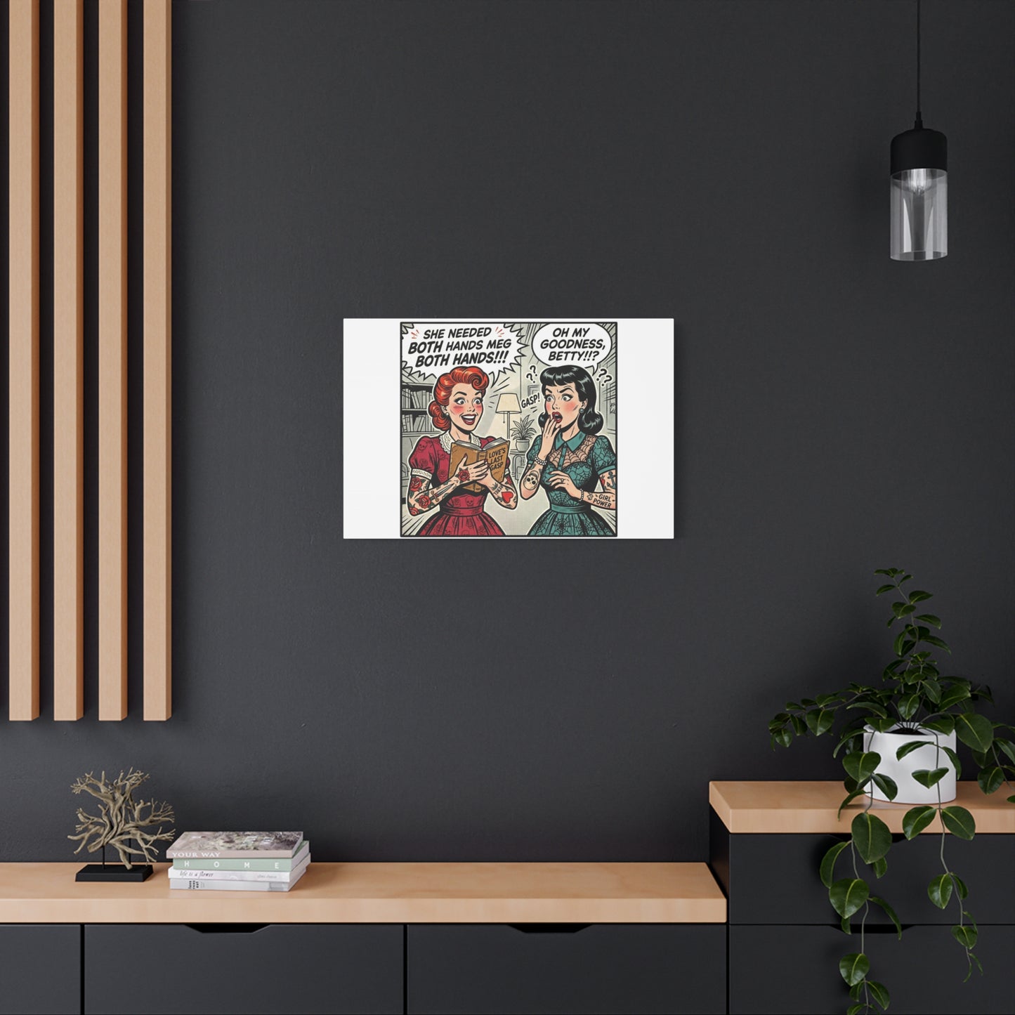 Bookish Comic Panel Matte Canvas | Book Lover, Reading Decor