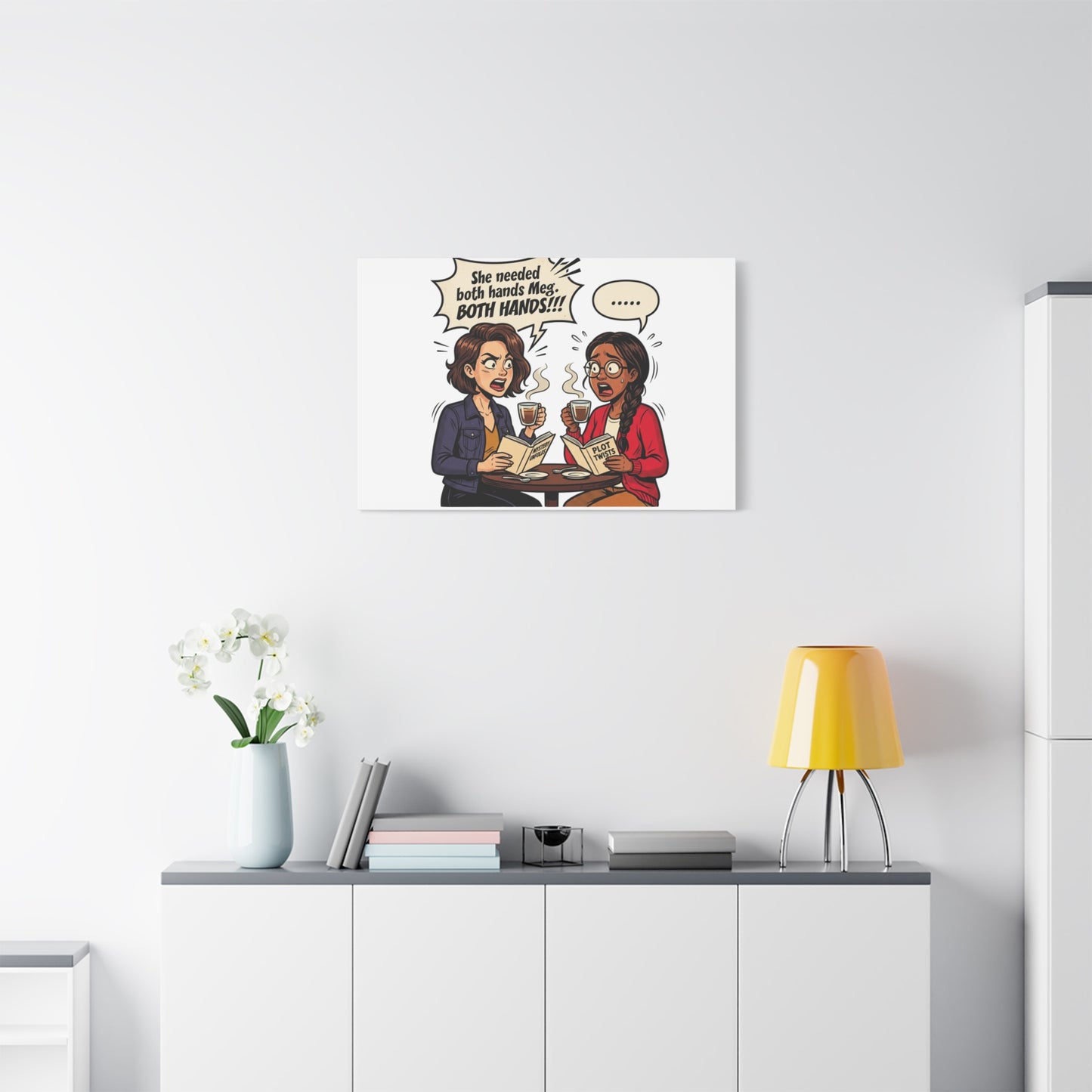 Bookish Comic Quote Canvas | Book Lover decor, Reading Room wall art
