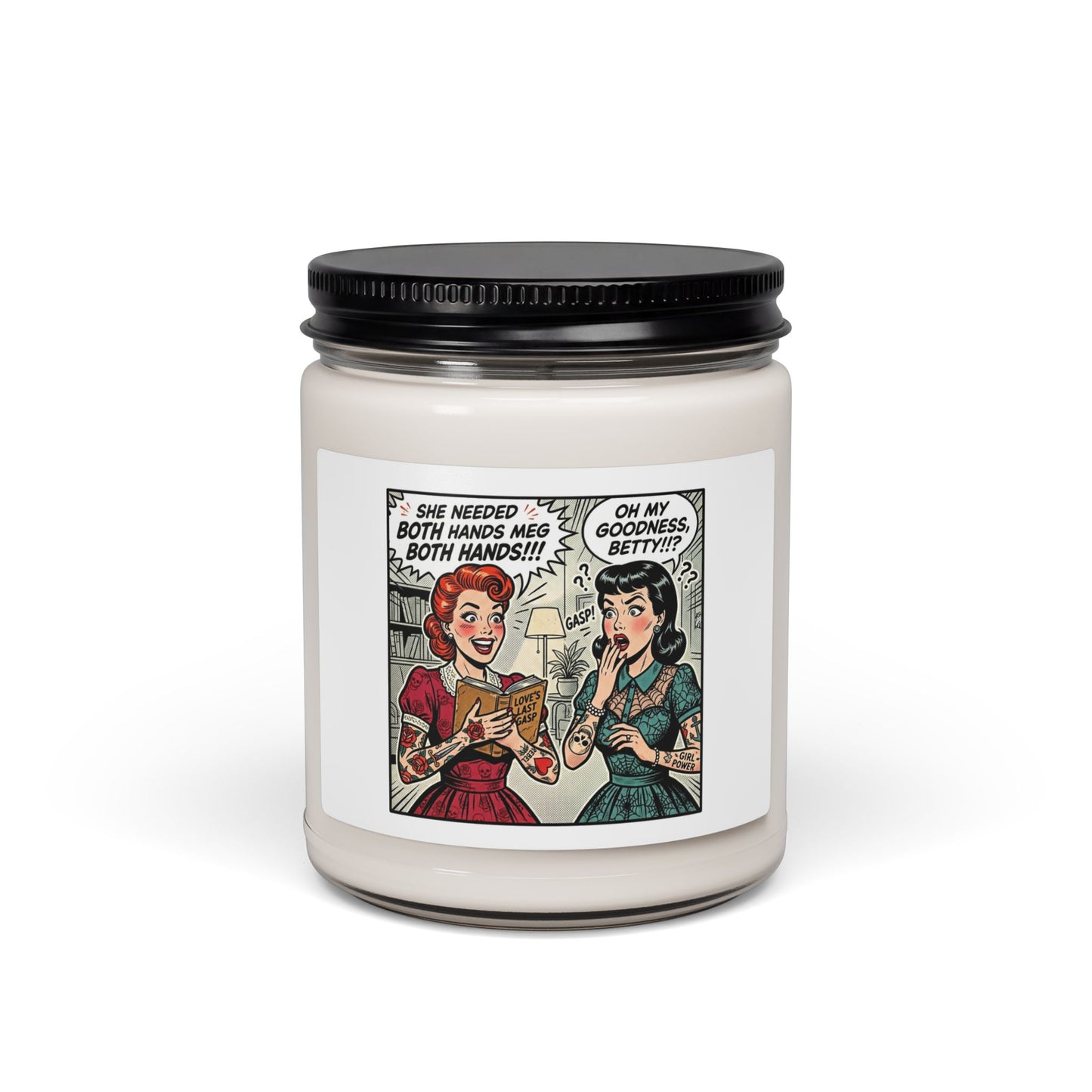 Bookish Comic Strip Candle | Soy Candle, Reading Room, Cozy Reader