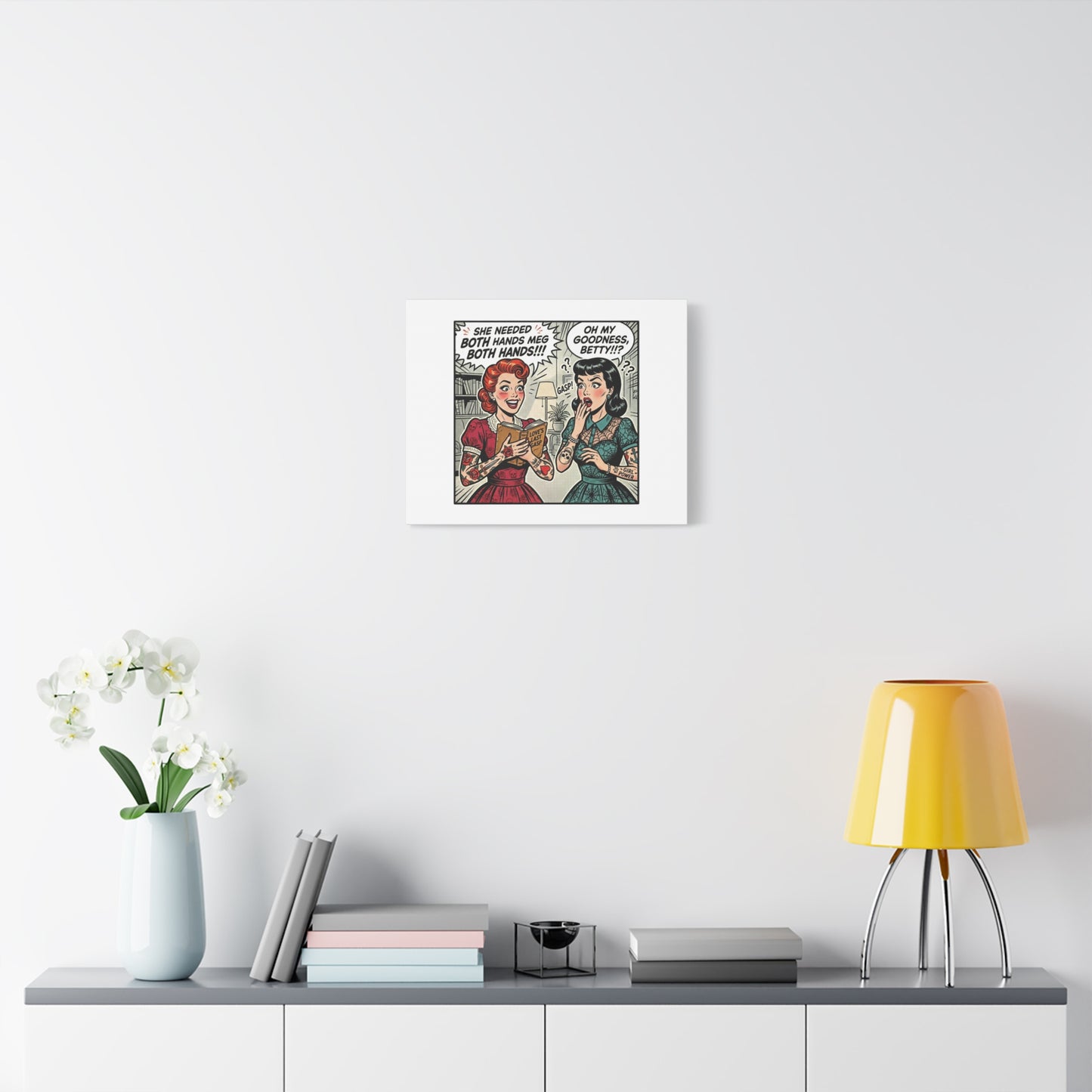 Bookish Comic Panel Matte Canvas | Book Lover, Reading Decor