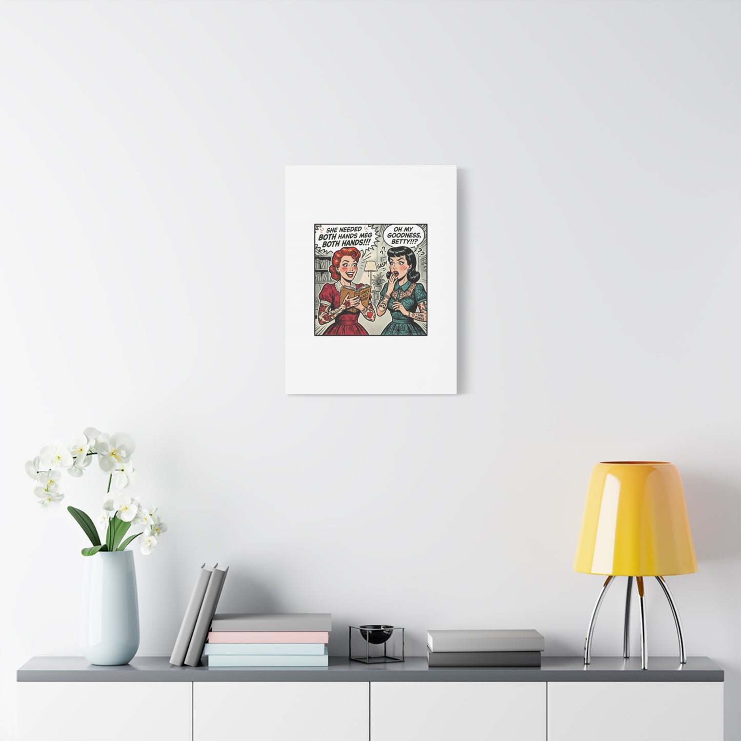 Bookish Comic Panel Matte Canvas | Book Lover, Reading Decor