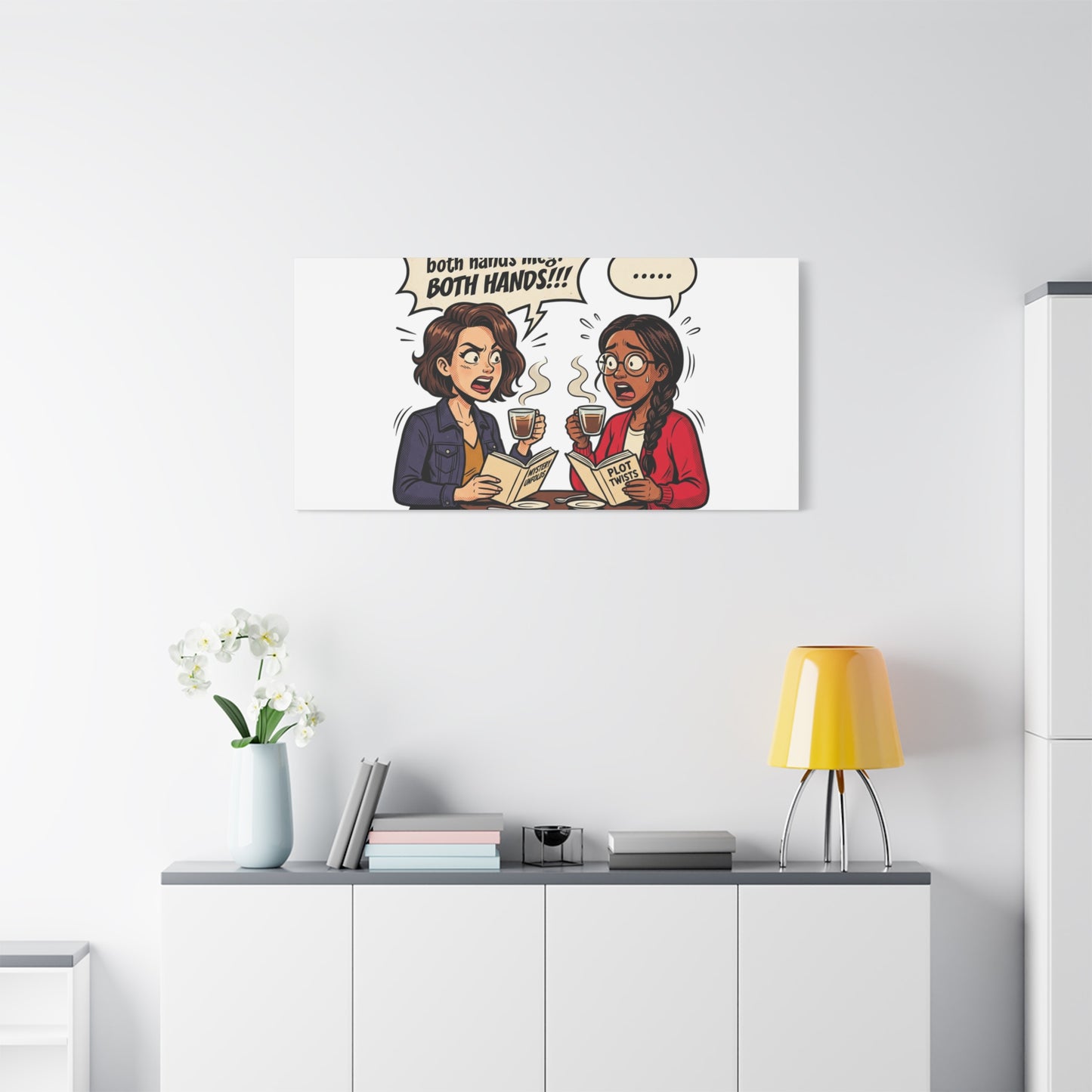 Bookish Comic Quote Canvas | Book Lover decor, Reading Room wall art