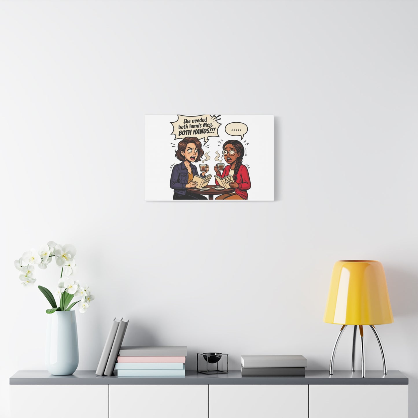 Bookish Comic Quote Canvas | Book Lover decor, Reading Room wall art