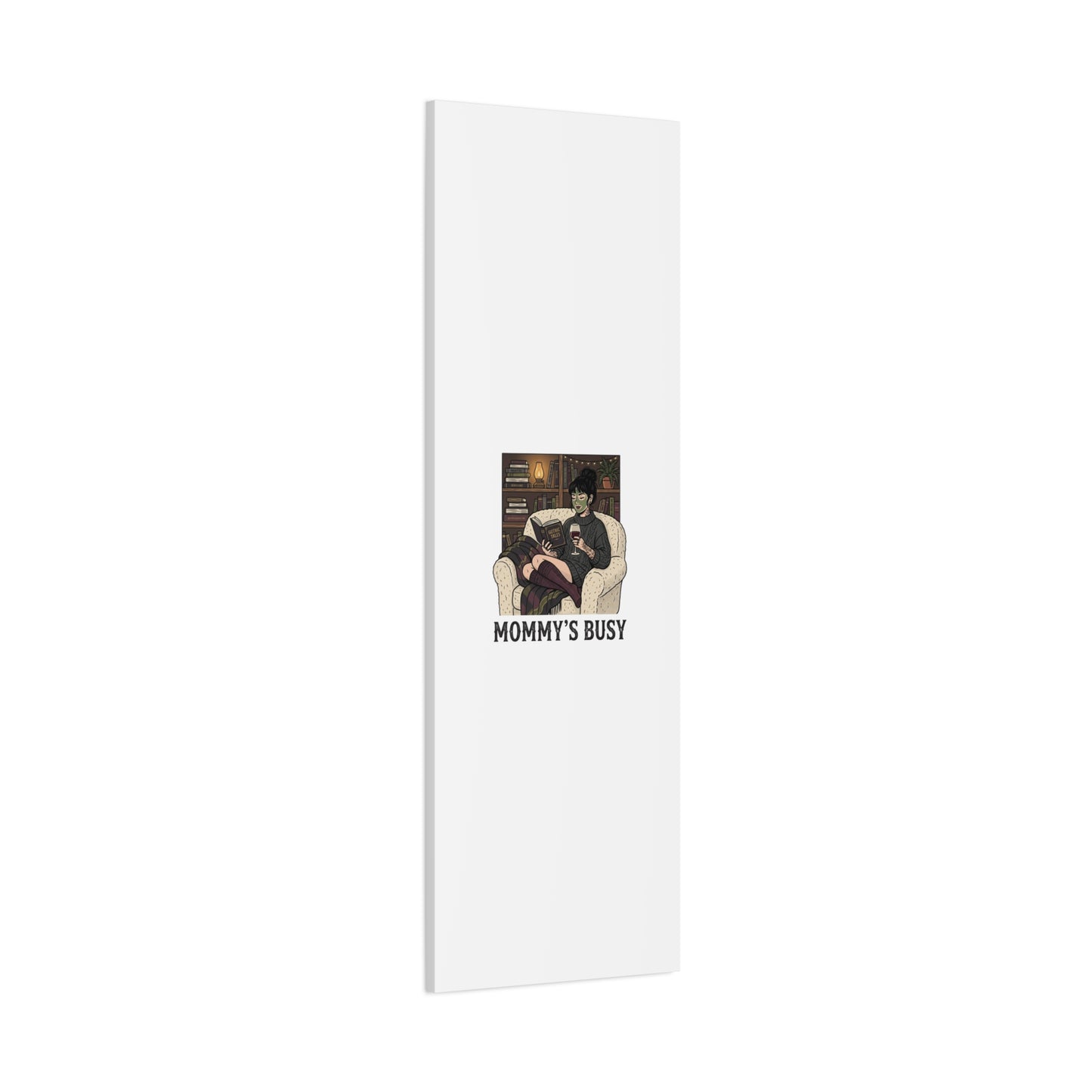 Mommy's Busy Reading Canvas, Book Lover Wall Art | Cozy Reader, Dark Academia