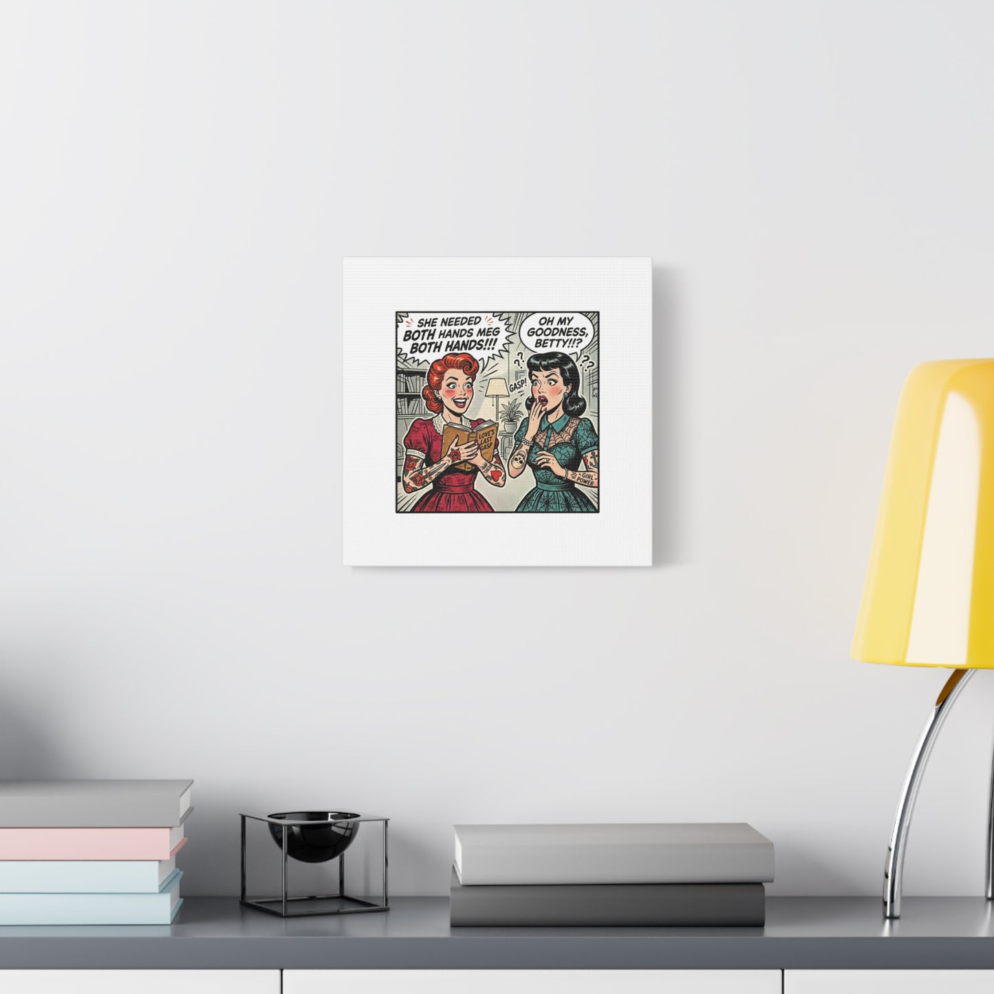 Bookish Comic Panel Matte Canvas | Book Lover, Reading Decor