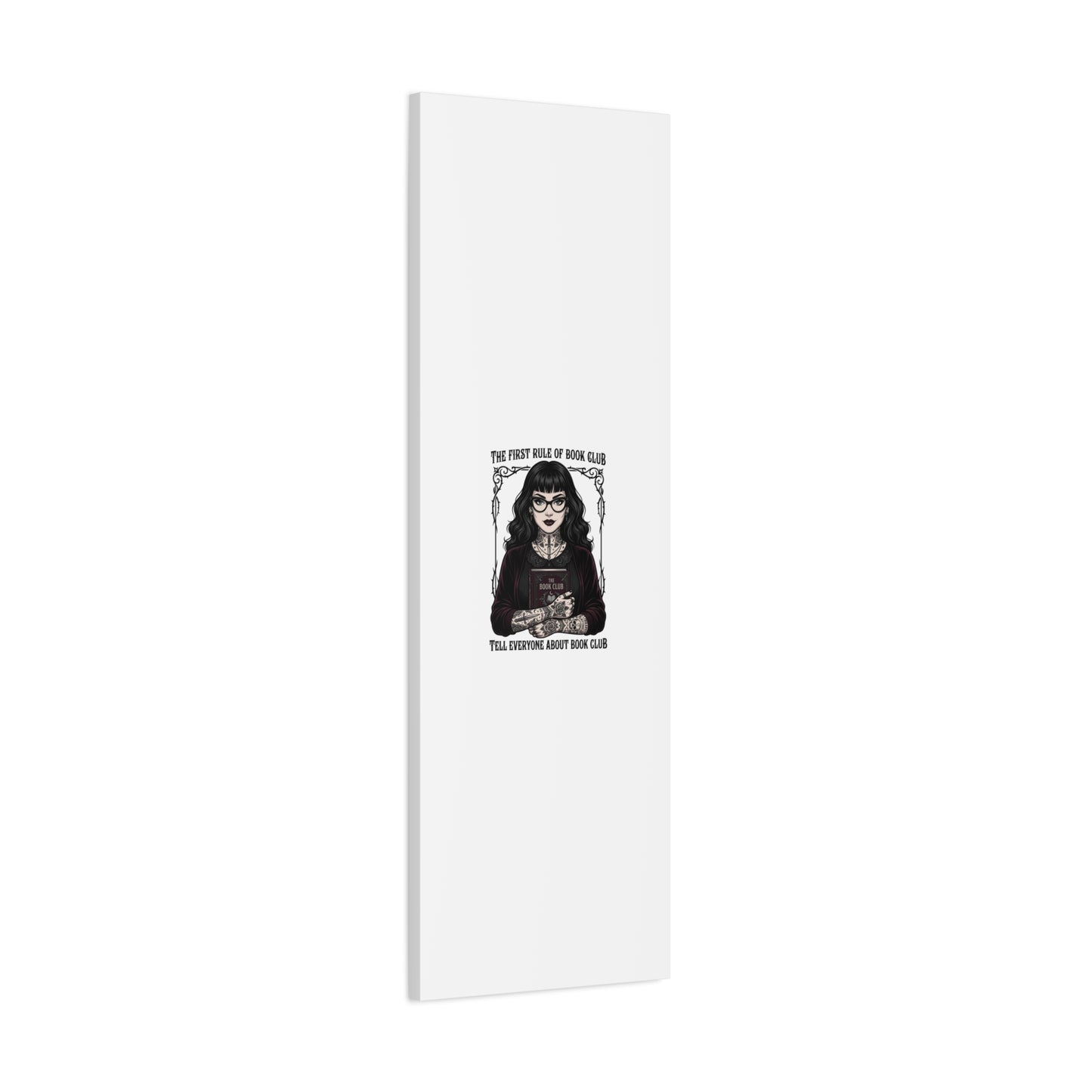 Book Club Rule Canvas | Book Lover, Dark Academia Reading Decor