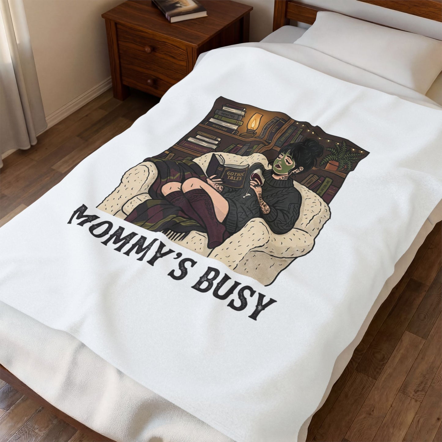 Mommy's Busy Reading Blanket | Book Lover, Cozy Reader