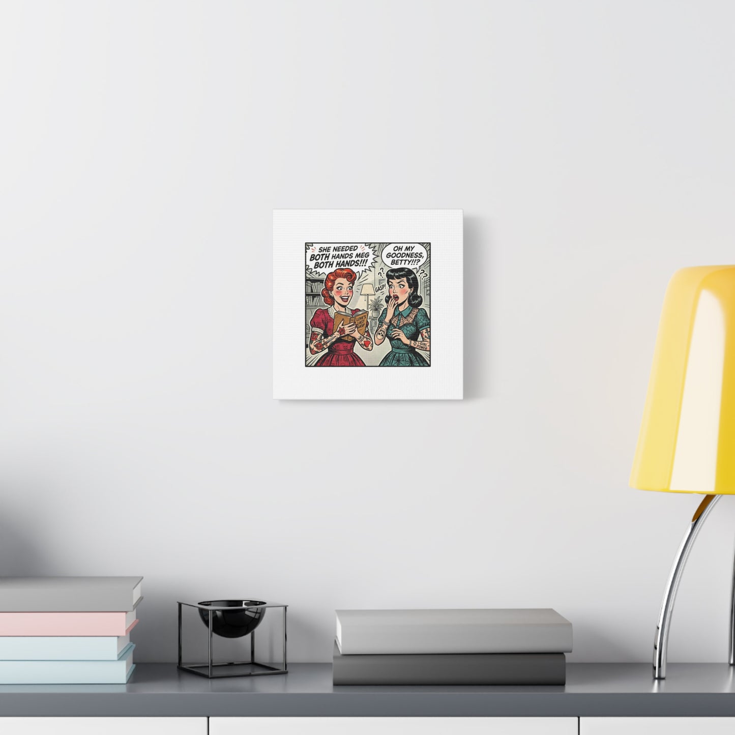 Bookish Comic Panel Matte Canvas | Book Lover, Reading Decor