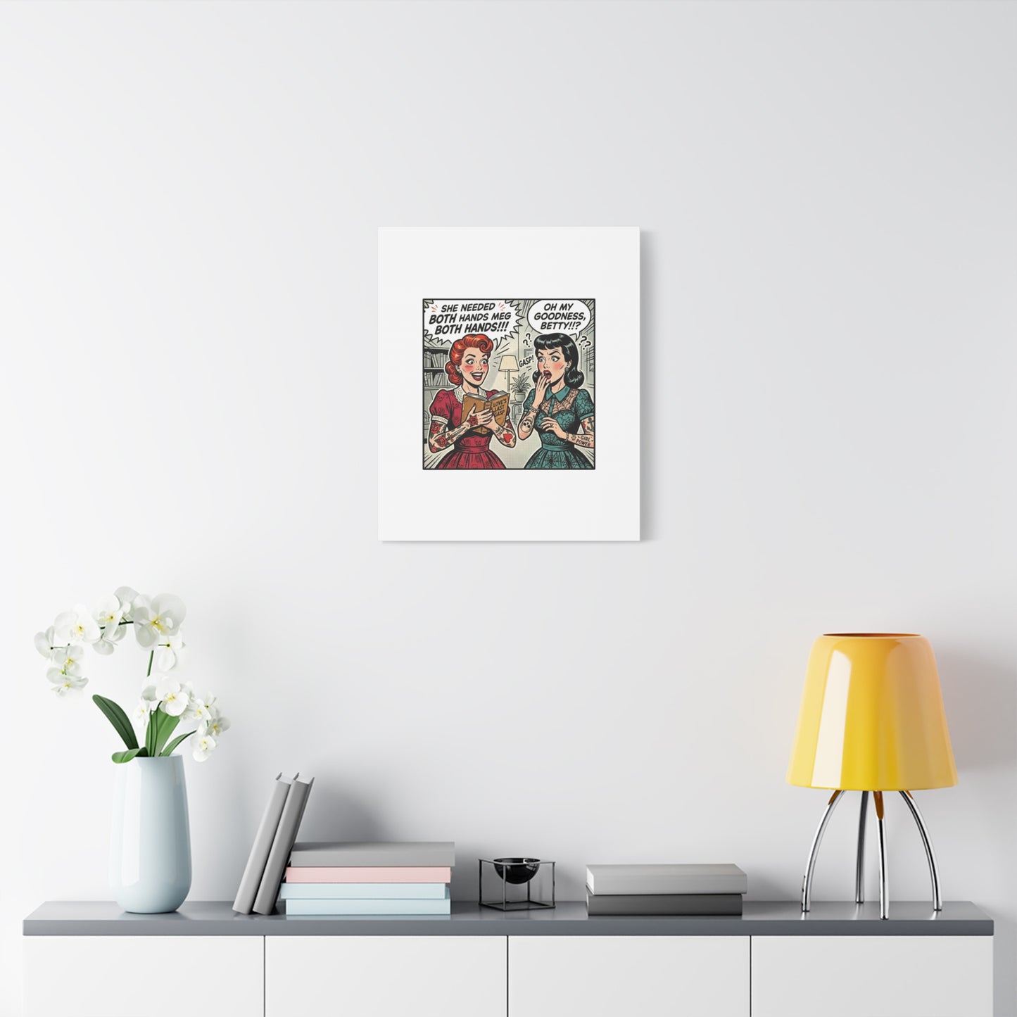 Bookish Comic Panel Matte Canvas | Book Lover, Reading Decor