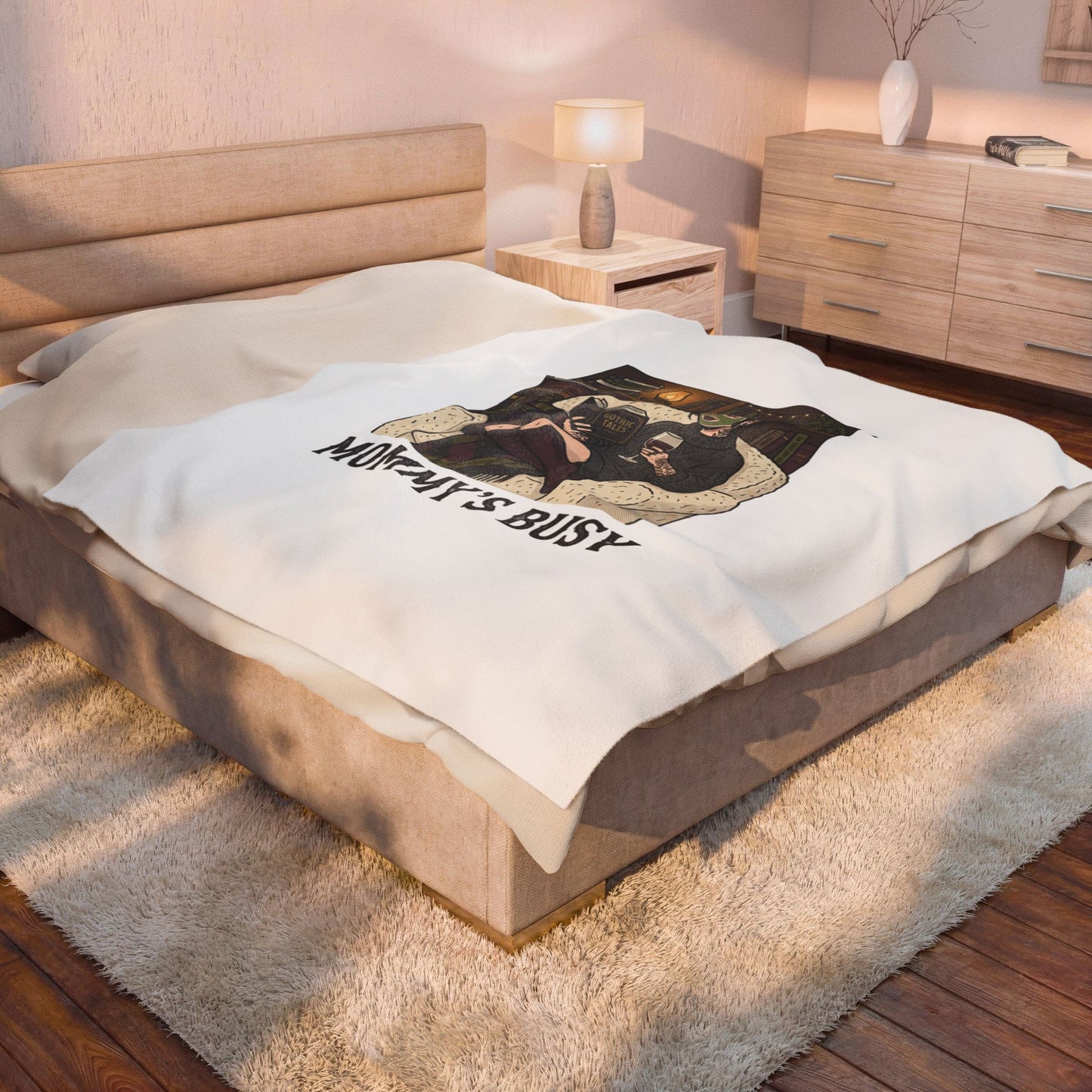 Mommy's Busy Reading Blanket | Book Lover, Cozy Reader