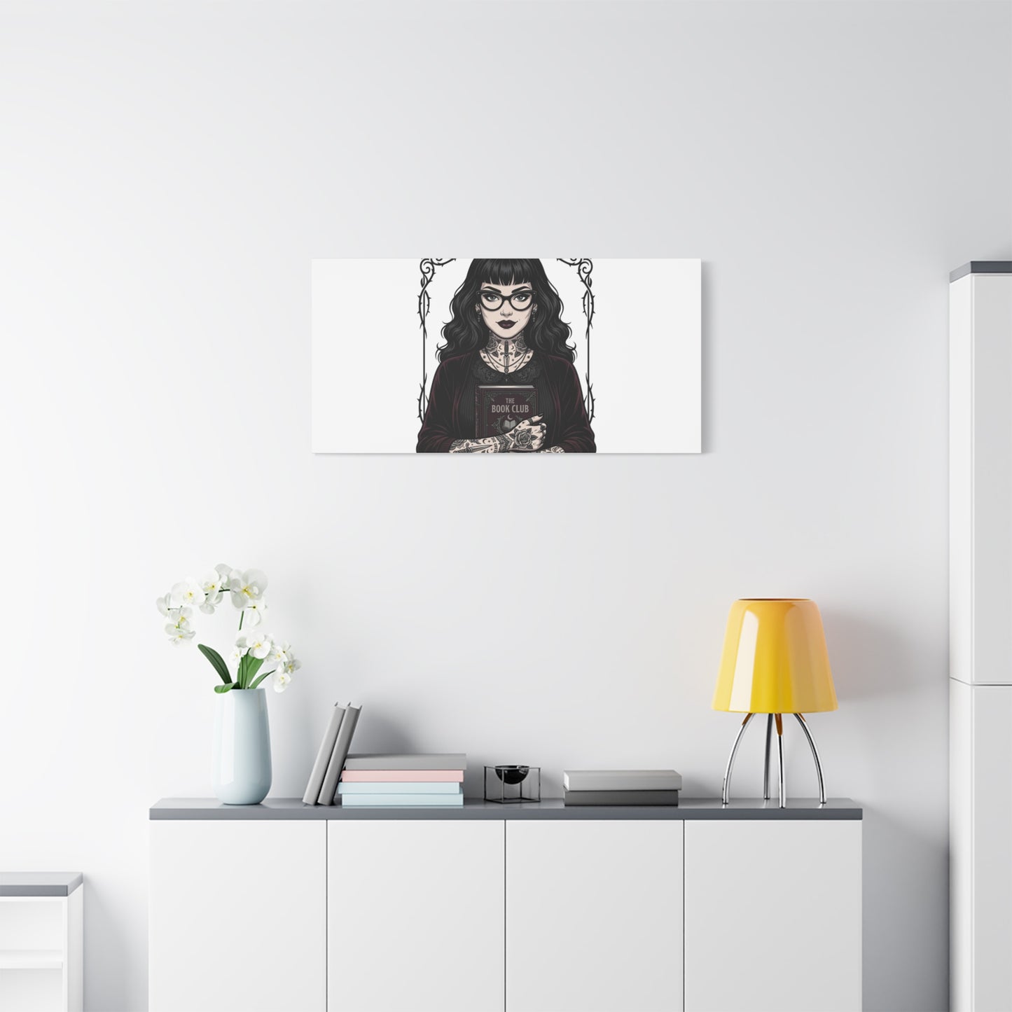Book Club Rule Canvas | Book Lover, Dark Academia Reading Decor