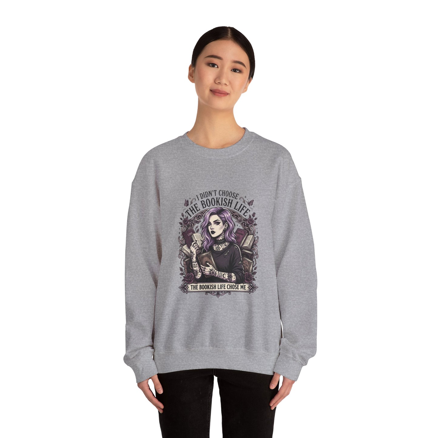Bookish Life Crewneck Sweatshirt | Dark Academia, Reading Shirt