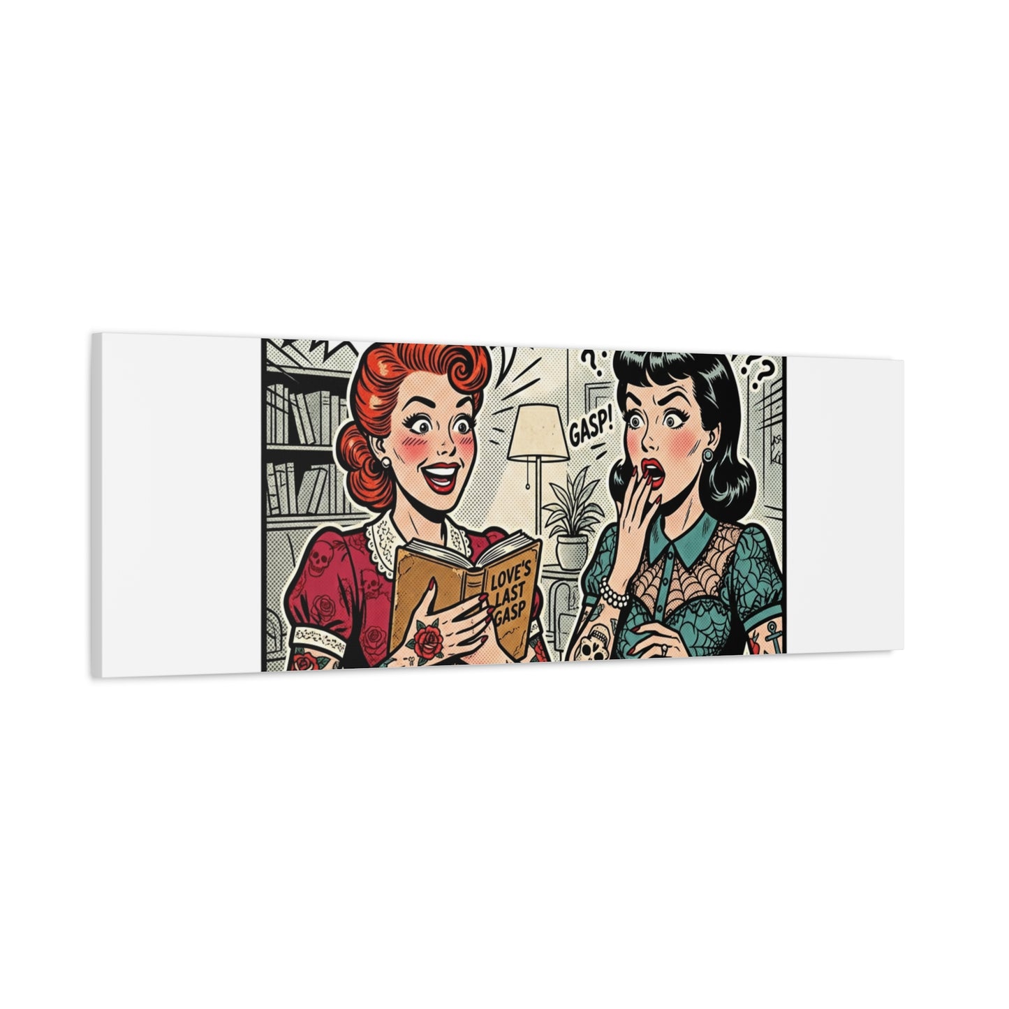 Bookish Comic Panel Matte Canvas | Book Lover, Reading Decor