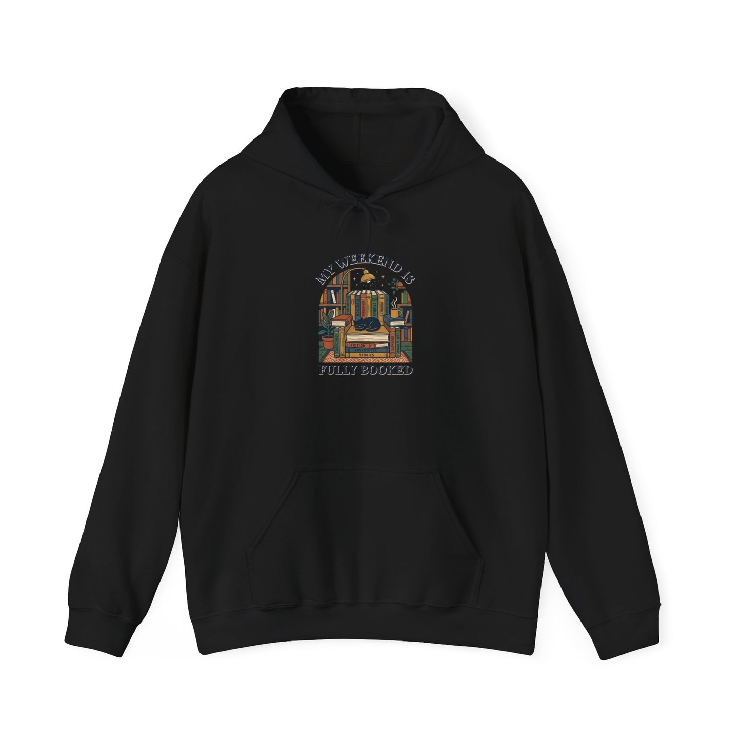 Fully Booked Illustration Hoodie | Book Lover, Reading Shirt, Dark Academia