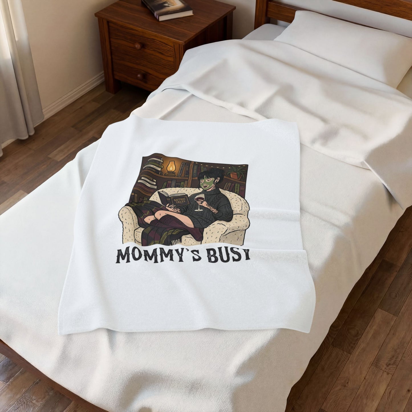 Mommy's Busy Reading Blanket | Book Lover, Cozy Reader