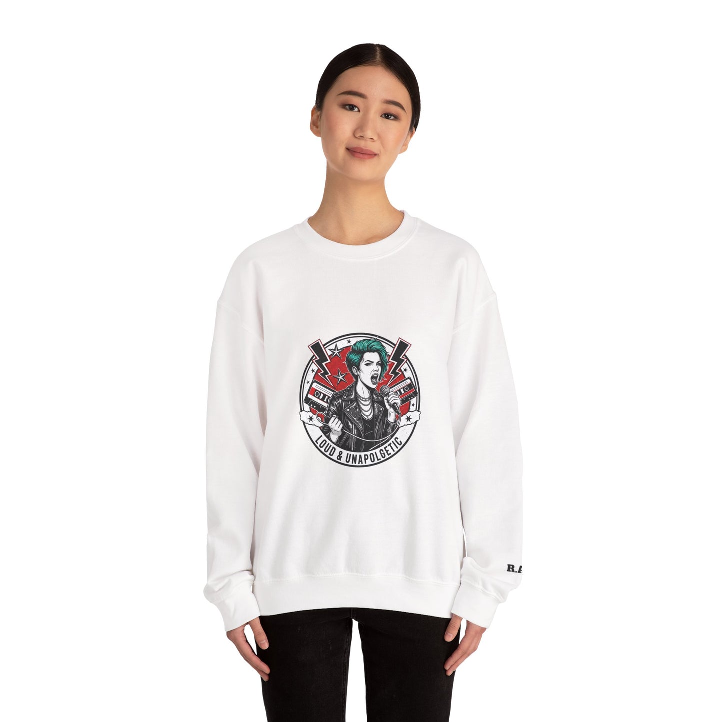Feminist, Loud & Unapologetic, Grunge Graphic Sweatshirt