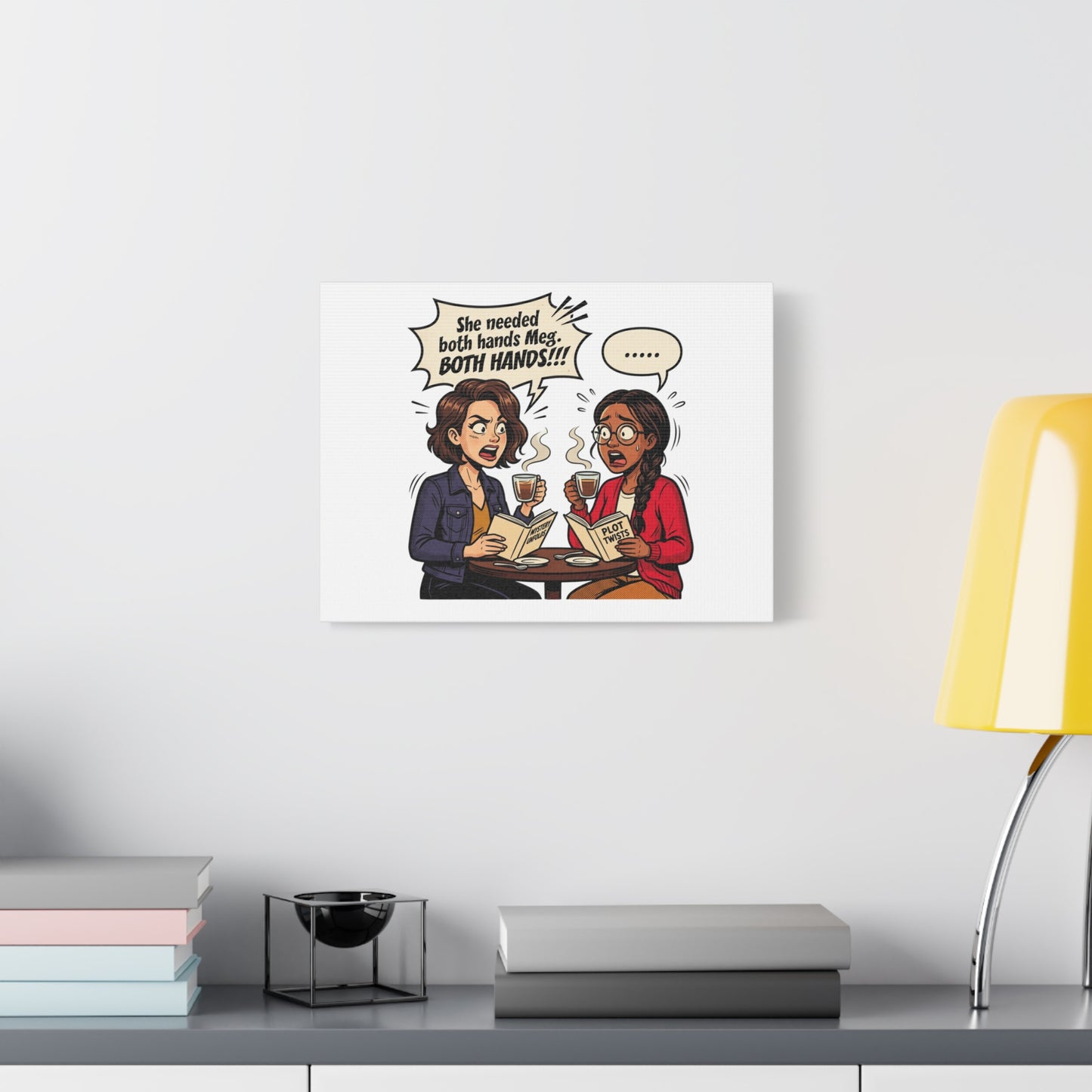 Bookish Comic Quote Canvas | Book Lover decor, Reading Room wall art