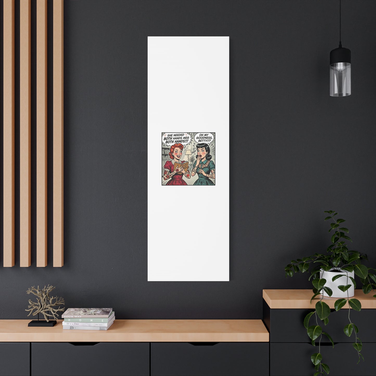 Bookish Comic Panel Matte Canvas | Book Lover, Reading Decor
