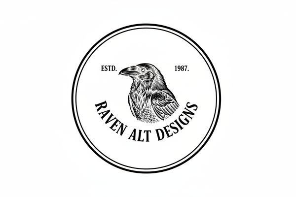 Inverted Raven Alt Designs Logo with period